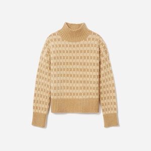 NWOT Everlane Cloud Checkered Turtleneck
